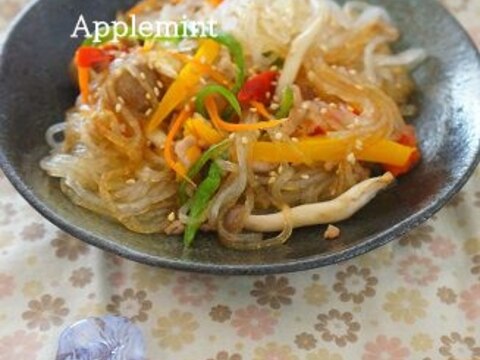 豚ひき肉で作る春雨チャプチェ